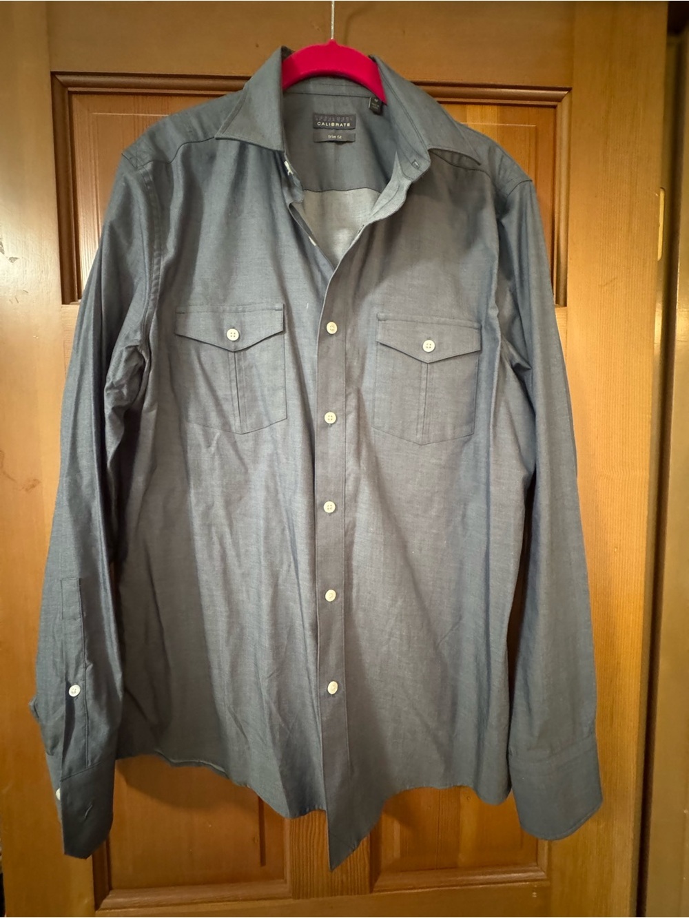 C2 by Calibrate Men's Button-Down Shirt - Slate Gray